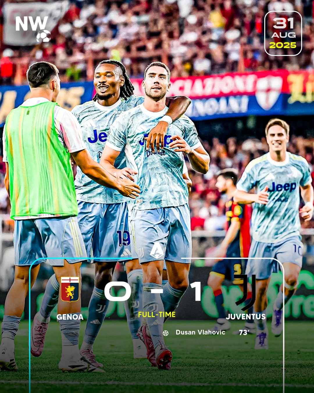 Genoa Vs Juventus: Gol Tunggal Vlahovic Menangkan Bianconeri 1-0